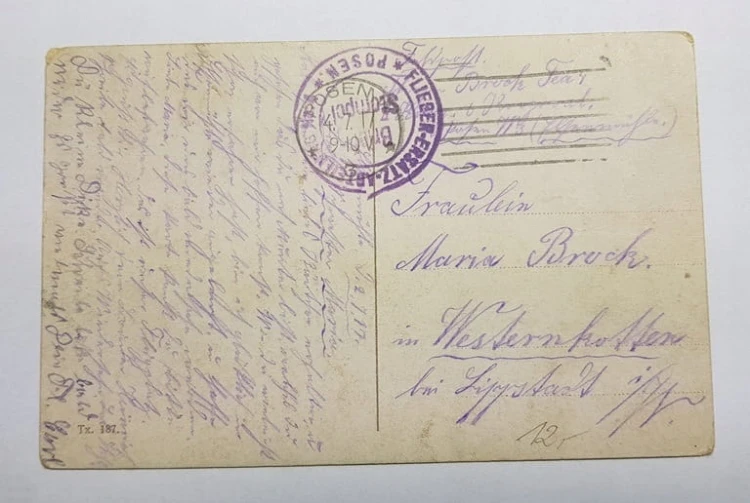 POZNAŃ ŁAWICA LOTNISKO STEROWIEC SAMOLOTY 1917