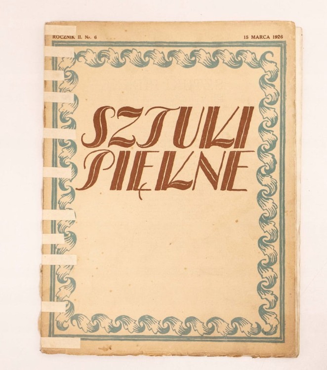 STARY MIESIĘCZNIK SZTUKI PIĘKNE MARZEC 1926
