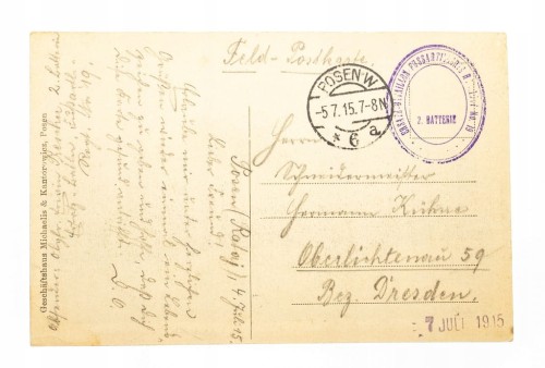 POZNAŃ - KOMISJA OSIEDLEŃCZA, FELDPOST 1915