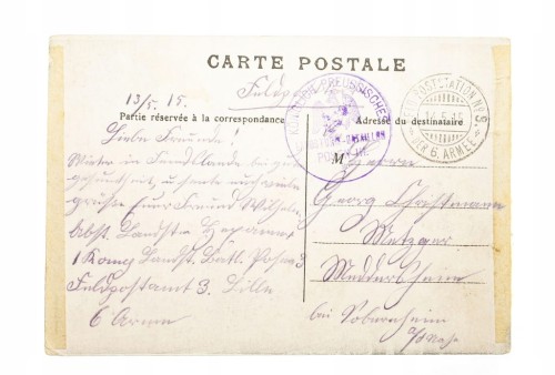 LILLE - RUE FAIDHERBE, FELDPOST POZNAŃ 1915