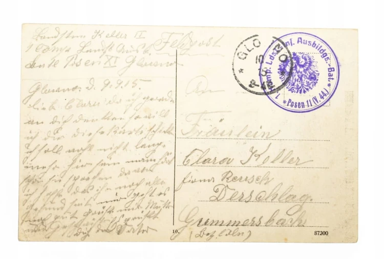 POZNAŃ - GŁÓWNA, RYNEK, RATUSZ, FELDPOST 1915
