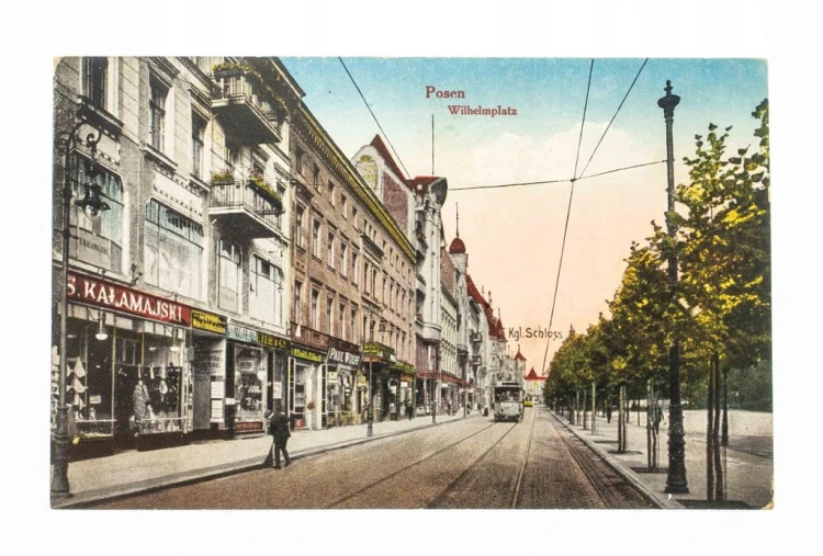 POZNAŃ - PLAC WOLNOŚCI, TRAMWAJ, FELDPOST 1917
