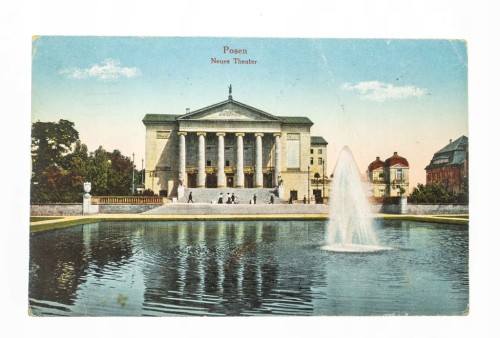 POZNAŃ - TEATR WIELKI, FONTANNA, FELDPOST 1916