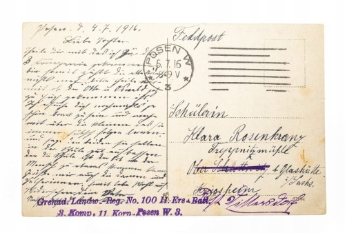 POZNAŃ - TEATR WIELKI, FONTANNA, FELDPOST 1916
