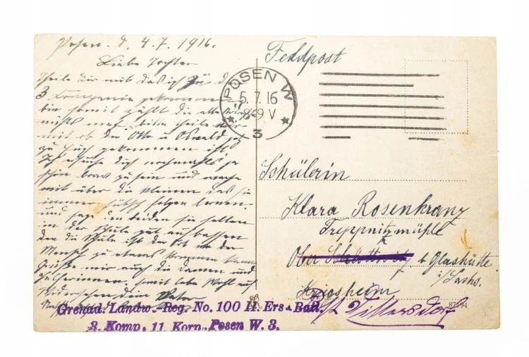 POZNAŃ - TEATR WIELKI, FONTANNA, FELDPOST 1916