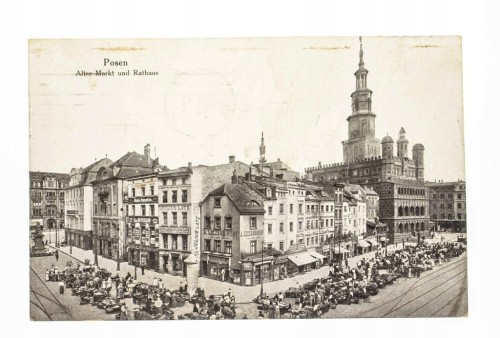 POZNAŃ - RYNEK, RATUSZ, FELDPOST 1917