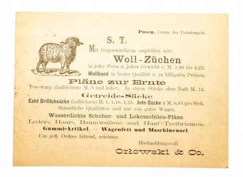 POZNAŃ - ORŁOWSKI & Co, PASKI SKÓRZANE 1888
