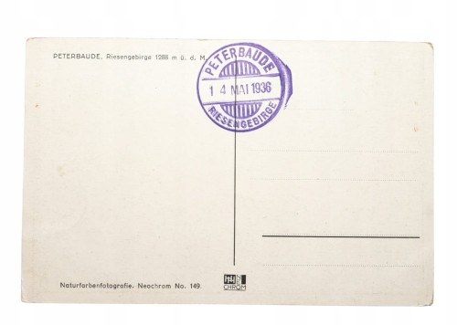 KARKONOSZE - SCHRONISKO PETERBAUDE 1936
