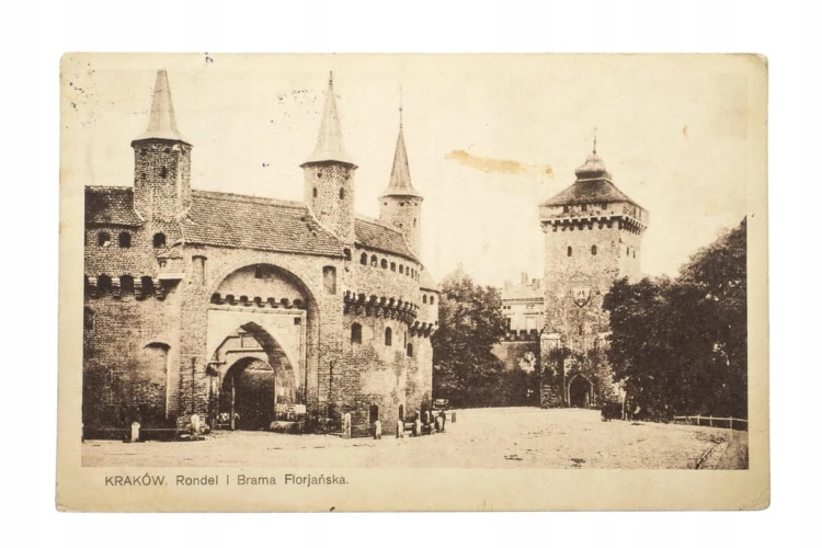 KRAKÓW - RONDEL I BRAMA FLORJAŃSKA 1925