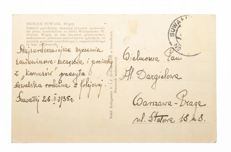 SUWAŁKI - KOŚCIÓŁ I JEZIORO WIGRY 1935
