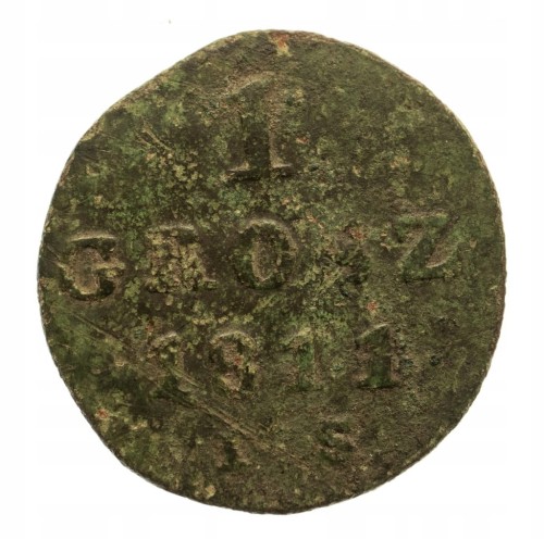 Ks. Warszawskie 1807-15, grosz 1811 I.S., Warszawa