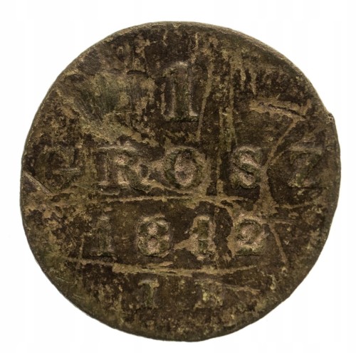 Ks. Warszawskie 1807-15, grosz 1812 I.S., Warszawa