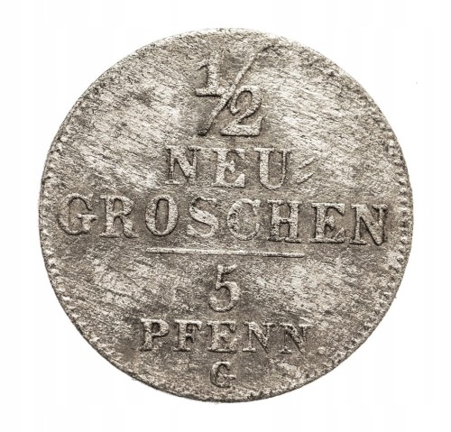 SAKSONIA 1/2 GROSZA 1842 ROK SREBRO st.3