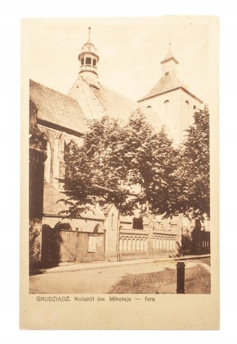GRUDZIĄDZ - KOŚCIÓŁ ŚW. MIKOŁAJA, FARA 1927