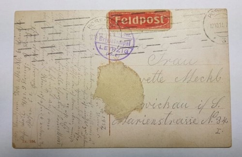 POZNAŃ PLAC WILHELMA POMNIK TRAMWAJE FELDPOST 1917