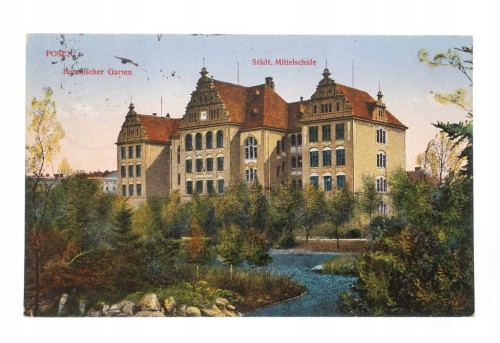 POZNAŃ - OGRÓD BOTANICZNY, SZKOŁA 1916
