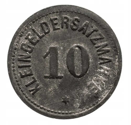 DARMSTADT 10 PF 1917 ROK st.3+ cynk