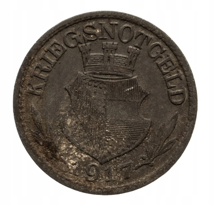 PFORZHEIM 10 PF 1917 ROK st.3+ cynk