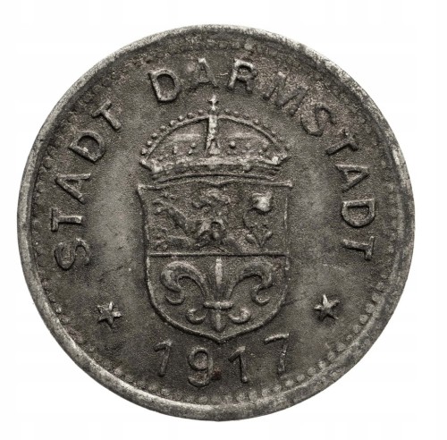 DARMSTADT 10 PF 1917 ROK st.3 cynk