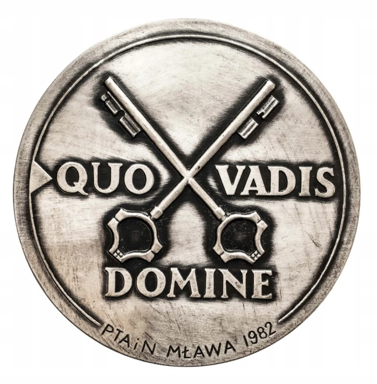 MEDAL JAN PAWEŁ II QUOVADIS DOMINE MŁAWA 1982