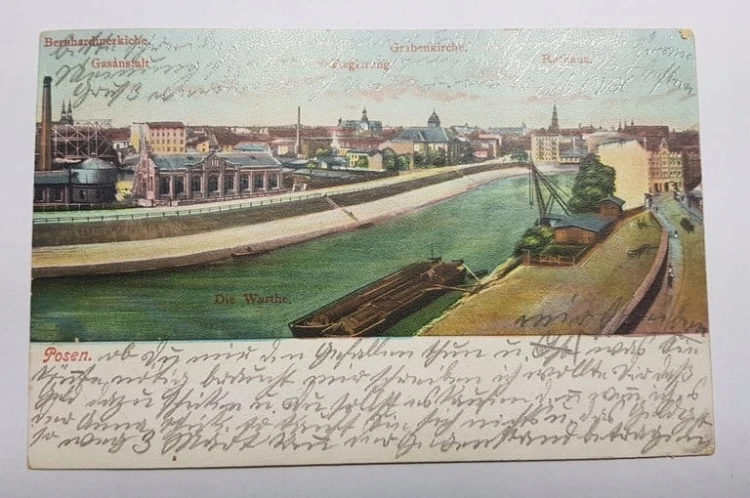 POZNAŃ WARTA BARKI PORT 1908