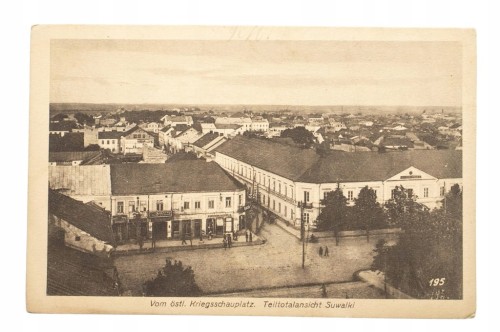 SUWAŁKI - PANORAMA, KAMIENICE, UL. KOŚCIUSZKI 1916