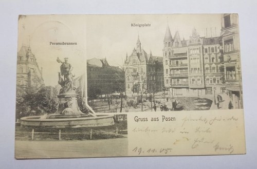 POZNAŃ PLAC RATAJSKIEGO FONTANNA 1905