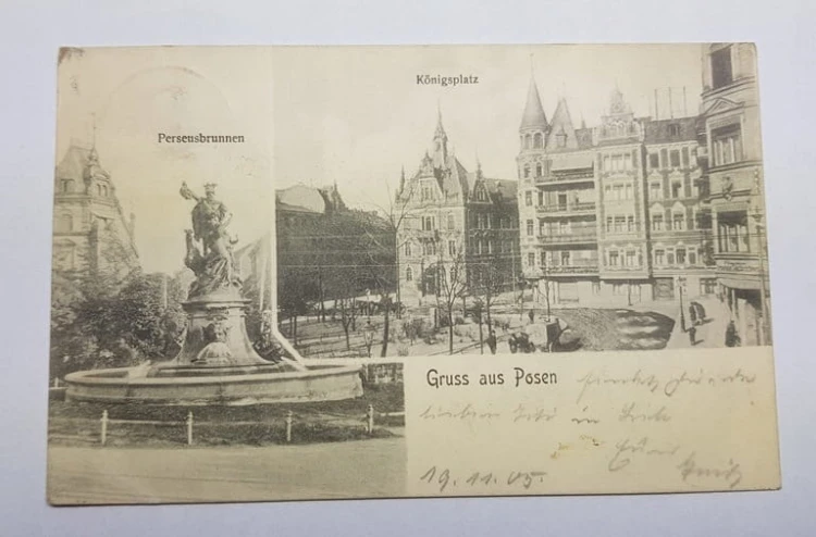 POZNAŃ PLAC RATAJSKIEGO FONTANNA 1905