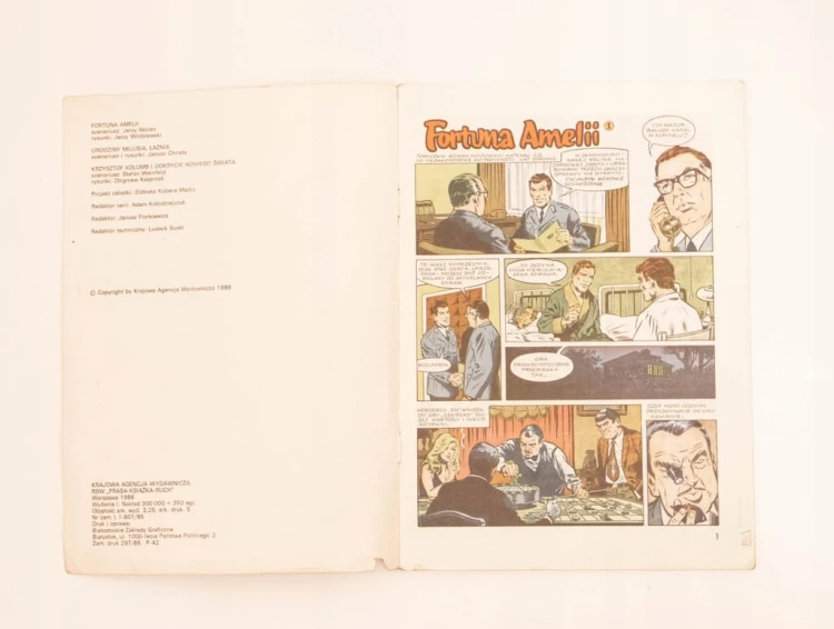 STARY KOMIKS FORTUNA AMELII 1986