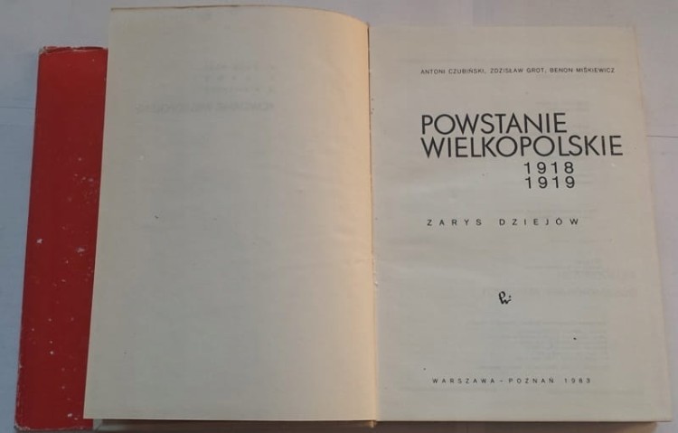 STARA KSIĄŻKA POWSTANIE WIELKOPOLSKIE 1983