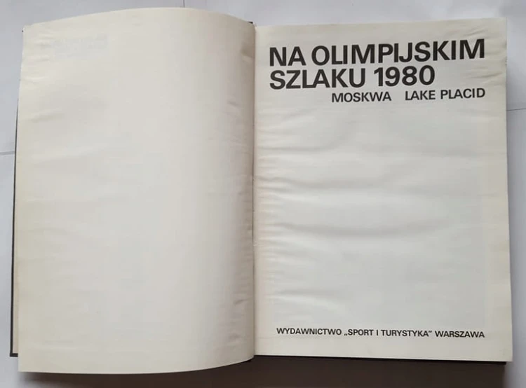 STARA KSIĄŻKA NA OLIMPIJSKIM SZLAKU 1980