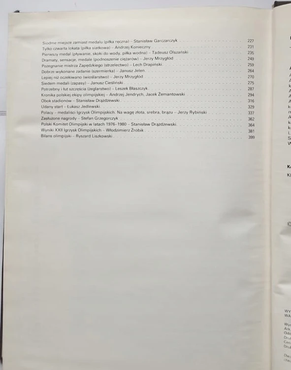 STARA KSIĄŻKA NA OLIMPIJSKIM SZLAKU 1980