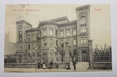 POZNAŃ Dawniejsza Szkoła Realna Bergera 1914