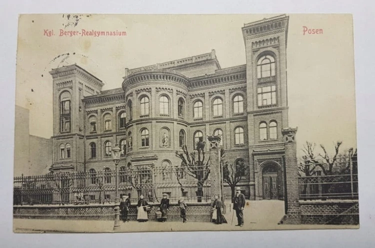 POZNAŃ Dawniejsza Szkoła Realna Bergera 1914
