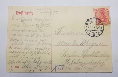 POZNAŃ Dawniejsza Szkoła Realna Bergera 1914