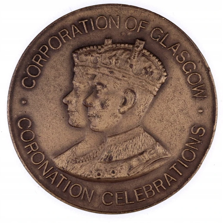 Anglia,Jerzy VI i Elżbieta, medal koronacyjny 1937
