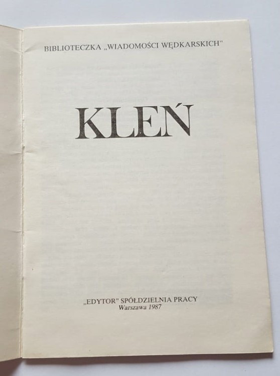 STARA KSIĄŻKA KLEŃ 1987