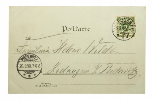 POZNAŃ RATUSZ SZKOŁA BUDOWLANA - POBIEDZISKA 1898