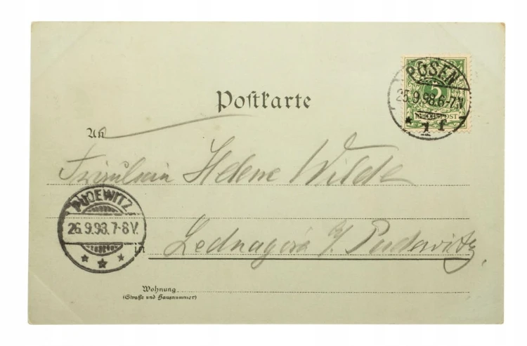 POZNAŃ RATUSZ SZKOŁA BUDOWLANA - POBIEDZISKA 1898