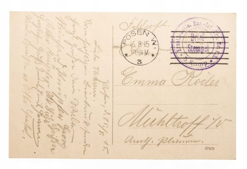 POSTFELD POZNAŃ BUD. KOMISJI KOLONIZACYJNEJ 1915