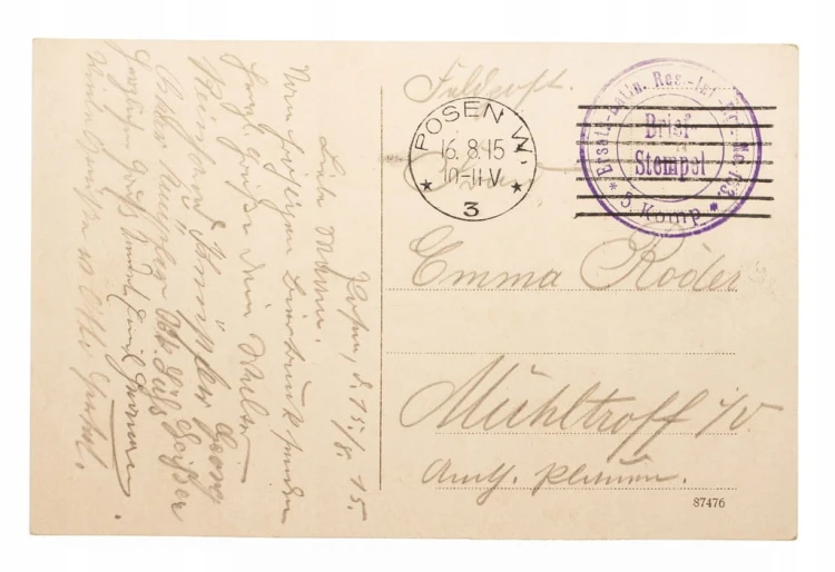 POSTFELD POZNAŃ BUD. KOMISJI KOLONIZACYJNEJ 1915