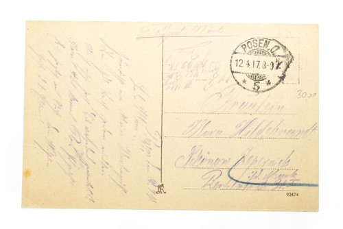 POZNAŃ - OGRÓD BOTANICZNY, FELDPOST 1917