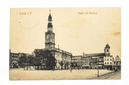 LESZNO - RYNEK, RATUSZ, FELDPOST 1915