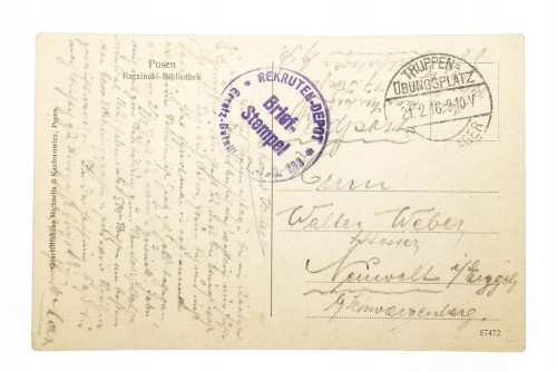 POZNAŃ - BIBLIOTEKA RACZYŃSKICH 1916