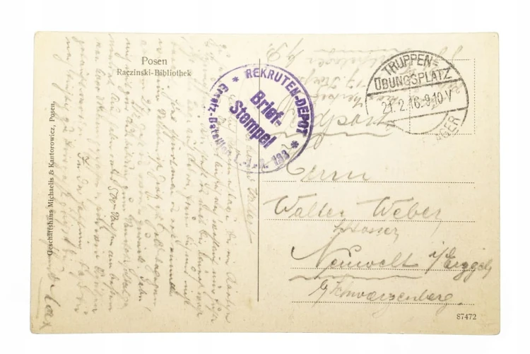 POZNAŃ - BIBLIOTEKA RACZYŃSKICH 1916