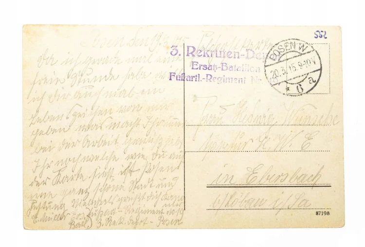POZNAŃ - ZAMEK CESARSKI, ŚW. MARCIN, FELDPOST 1915