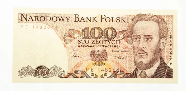 100 ZŁOTYCH 1.06.1986, seria PE st.1