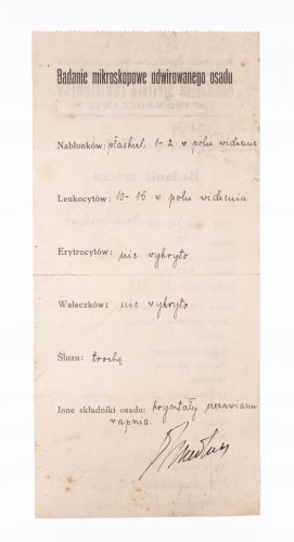 PUBLICZNY SZPITAL POWIATOWY - WYNIKI BADAŃ, INOWROCŁAW 1935