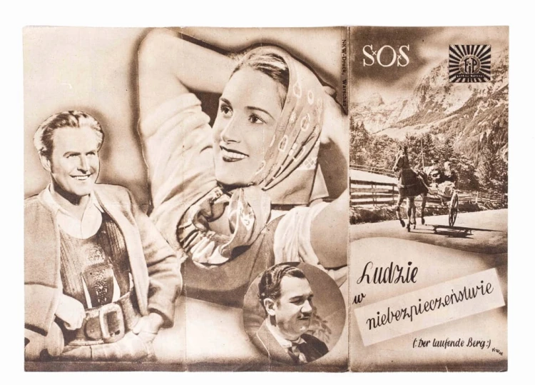 STARA REKLAMA - KINO, FILM LUDZIE W NIEBEZPIECZEŃSTWIE, OKUPACJA l. 40