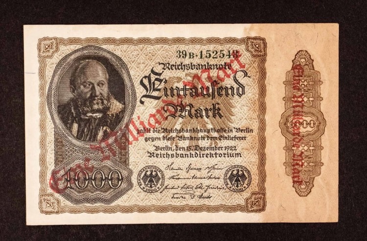 Niemcy Miliard marek (nadruk na 1000) 15.12.1922. Seria 39B